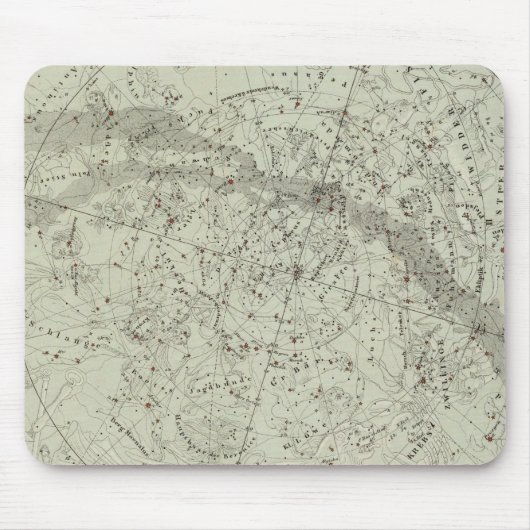 Nord Night Sky Karte Mousepad (Vorne)