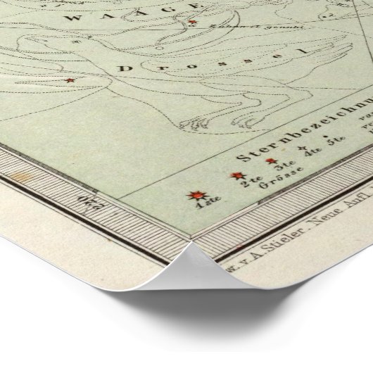 Nord Night Sky Karte Poster (Ecke)