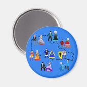 Nord-Pas-de-Calais, Frankreich Magnet (Vorderseite/Rückseite)