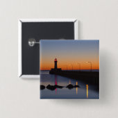 Nord-Pier Lighthouse in Duluth, Minnesota, Button (Vorne & Hinten)