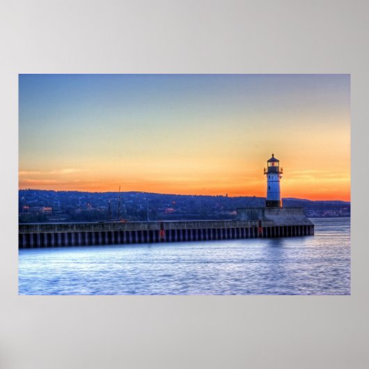 Nord-Pier und Leuchtturm Poster (Vorne)