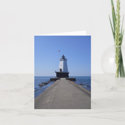 Nord-Pierhead-Leuchtturm-Blankenkarte Dankeskarte (Vorderseite)