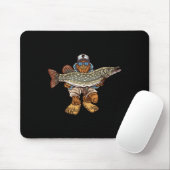 Nord-Pike Fischerei Bigfoot Jagd Fischer Mousepad (Mit Mouse)