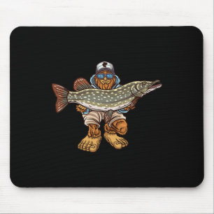 Nord-Pike Fischerei Bigfoot Jagd Fischer Mousepad
