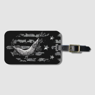 Nord-Pike Tiger Musky Fischen Lover Gepäckanhänger