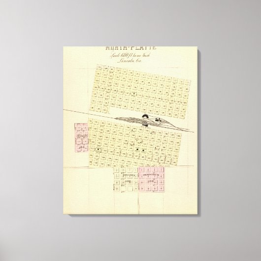 Nord Platte, Nebraska Leinwanddruck (Vorderseite)