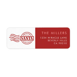 Nord Pole Express Mail Classic Red Modern Minimal