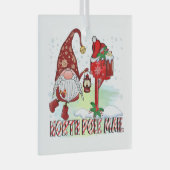 Nord Pole Mail Gnome Mailbox Lantern Ornament Aus Glas (Vorderseite Rechts)