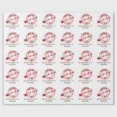 Nord-Pole-Santa-Mail-Rentiere Weihnachten Geschenkpapier (Flach)