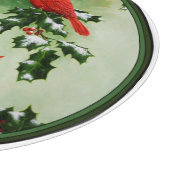 Nord-Rote Kardinal und Holly Schneidebrett (Ecke)