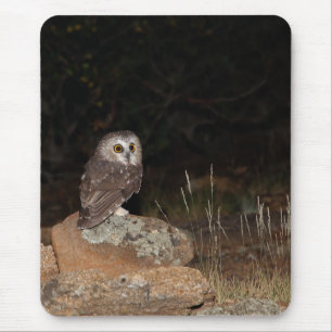 Nord sah Whet die Eulenjagd nachts Mousepad