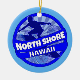 Nord Shore Hawaii-Logo für Surfer Keramikornament