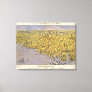 Nord-Süd-Carolina 3 Leinwanddruck