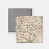 Nord-Süd-Carolina 4 Magnet (Vorderseite/Rückseite)