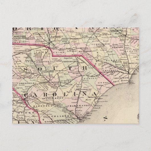 Nord-Süd-Carolina 4 Postkarte (Vorderseite)