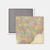 Nord-Süd-Carolina Magnet (Vorderseite/Rückseite)