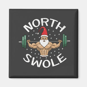 Nord Swole Lustiger Muskel Weihnachtsmann Weihnach Magnet