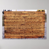 Nord Terminus Alaska Highway Poster (Vorne)