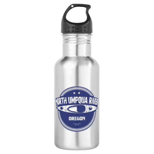 Nord Umpqua Fluss Oregon Kayak Edelstahlflasche (Vorderseite)