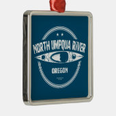 Nord Umpqua Fluss Oregon Kayak Ornament Aus Metall (Rechts)