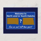 Nord- und/oder Süddakota Postkarte (Vorderseite)