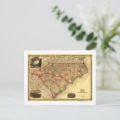 Nord und Süd Carolina Panoramabalkarte Postkarte (Stehend Vorderseite)