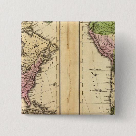 Nord- und Südamerika Button (Vorderseite)