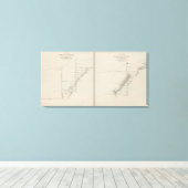 Nord- und Südsektion Leinwanddruck (Insitu (Holzboden))