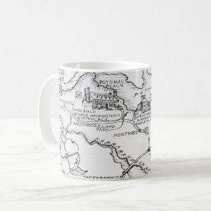 Nord-Virginia-Karten-Postkarten-Tasse Kaffeetasse