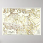 " Nordafrika: 1954 Detaillierte MAP ... Poster (Vorne)
