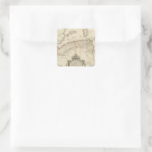 Nordafrika 3 quadratischer aufkleber (Tasche)