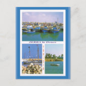 Nordafrika, Jerba, Tunesien, Schiffe im Hafen Postkarte (Vorderseite)