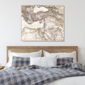 Nordafrika-Karte Leinwanddruck (Insitu (Schlafzimmer))