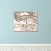 Nordafrika-Karte Leinwanddruck (Insitu (Holzboden))