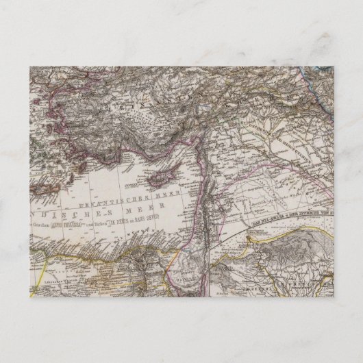 Nordafrika-Karte Postkarte (Vorderseite)