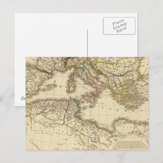 Nordafrika, Mittelmeer Postkarte (Vorne/Hinten)