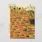 Nordafrika, Tannery, Marrakesch, Marokko Postkarte (Vorne/Hinten)