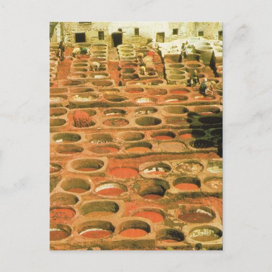 Nordafrika, Tannery, Marrakesch, Marokko Postkarte (Vorderseite)