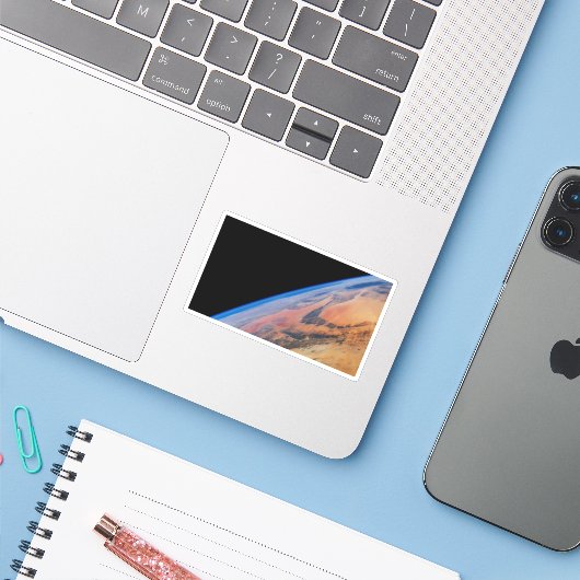 Nordafrika und die große libysche Wüste. Aufkleber (Laptop mit iPhone)