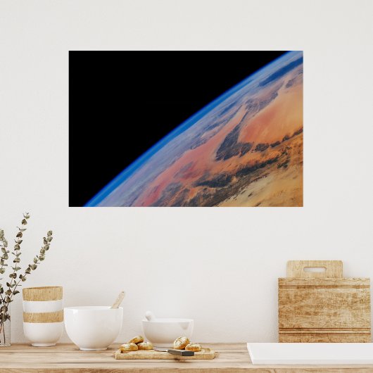 Nordafrika und die große libysche Wüste. Poster (Küche)