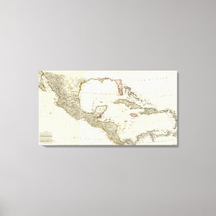 Nordamerika 1763 Grenzen Leinwanddruck