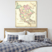 Nordamerika 48 leinwanddruck (Insitu (Schlafzimmer))