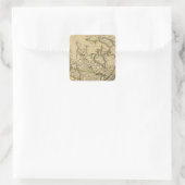 Nordamerika 7 quadratischer aufkleber (Tasche)