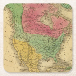 Nordamerika 9 2 rechteckiger pappuntersetzer