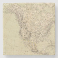 Nordamerika-Atlas-Karte, die indische Stämme zeigt