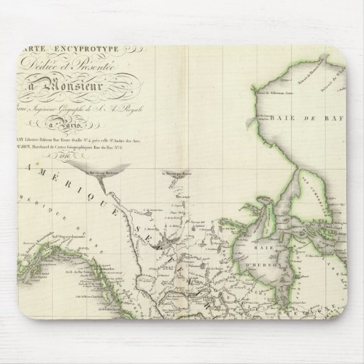 Nordamerika Atlas-Karte Mousepad (Vorne)