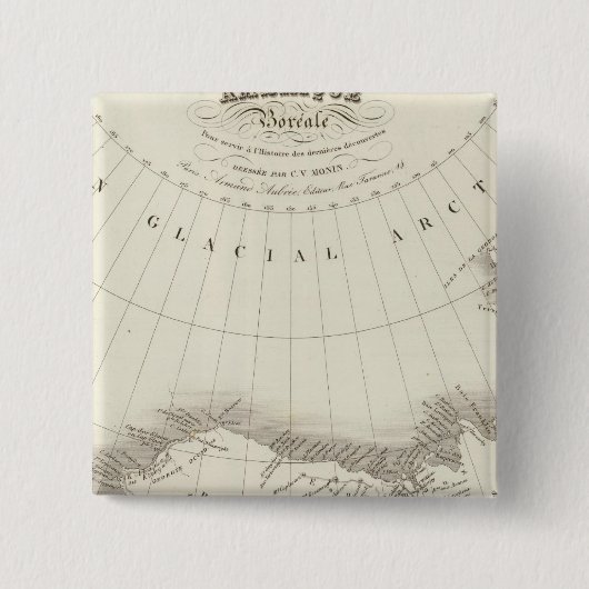 Nordamerika farblose Karte Button (Vorderseite)