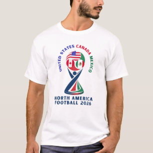 Nordamerika Fußball 2026 – USA Kanada Mexiko T-Shirt