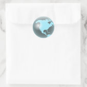 Nordamerika Glass Globe Runder Aufkleber (Tasche)