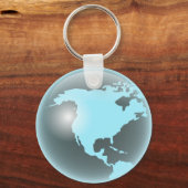 Nordamerika Glass Globe Schlüsselanhänger (Vorderseite)